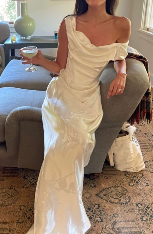 Long prom dress evening dress simple wedding gown