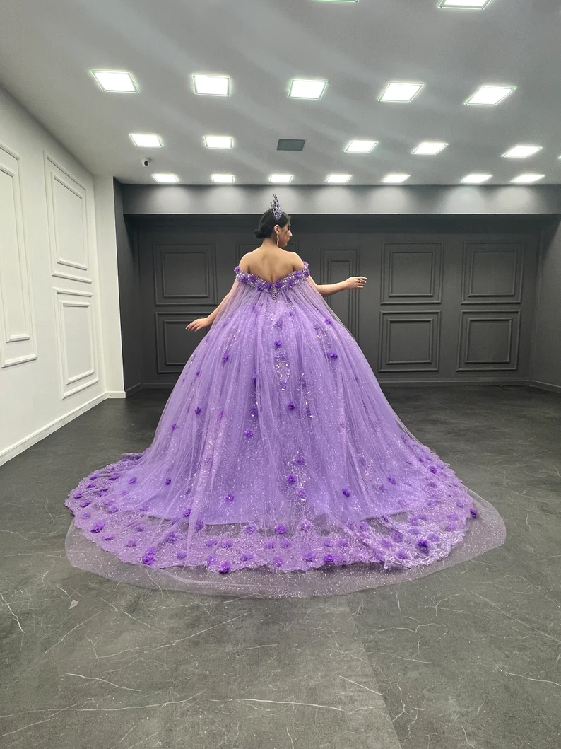 Lilac Wedding Dress Lilac Quinceanera Dress Lilac Bridal Gown