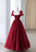 Burgundy evening dresses long elegant evening gown for women
