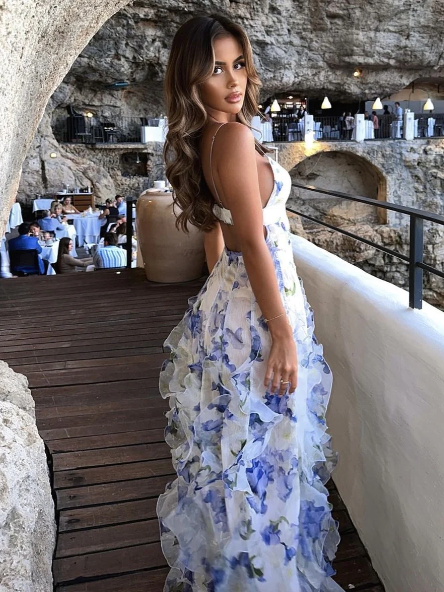 Spaghetti Straps Evening Dress Prom Party Gown