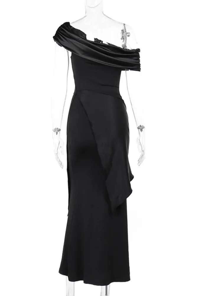 Fashion Black Off The Shoulder Prom Dress Sexy Party Evening Gown  cc2208