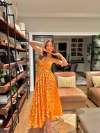 New Arrival A-line Orange Prom Dress Fashion Prom Gown Y6380
