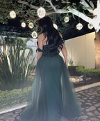 Vintage Blue Strapless Satin Beaded Mermaid Evening Dress Formal Party Gown