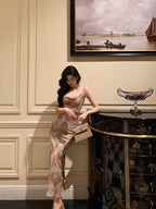 Classy Mermaid Spaghetti Straps Floral Prom Dresses Birthday Outfits Evening Gown