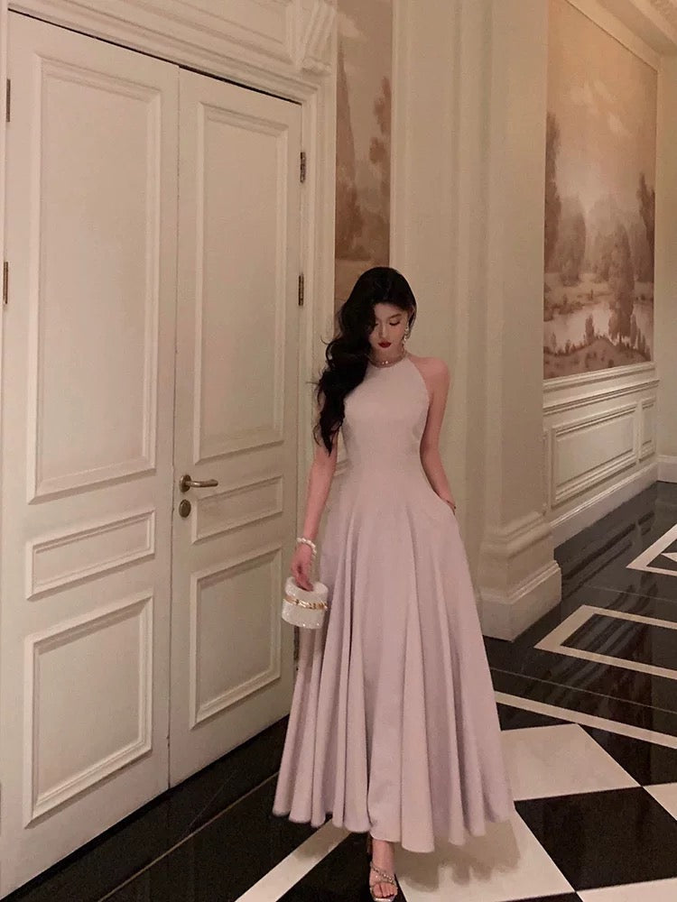 Classy A Line Scoop Neckline Long Light Pink Prom Dresses Birthday Outfits Evening Gown