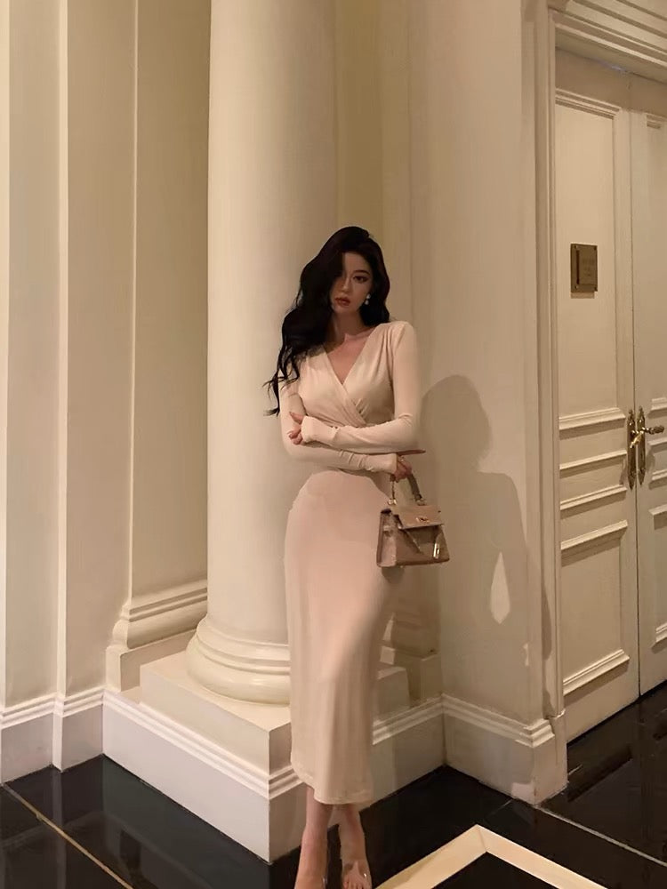Classy Sheath V Neckline Prom Dresses Birthday Outfits Evening Gown