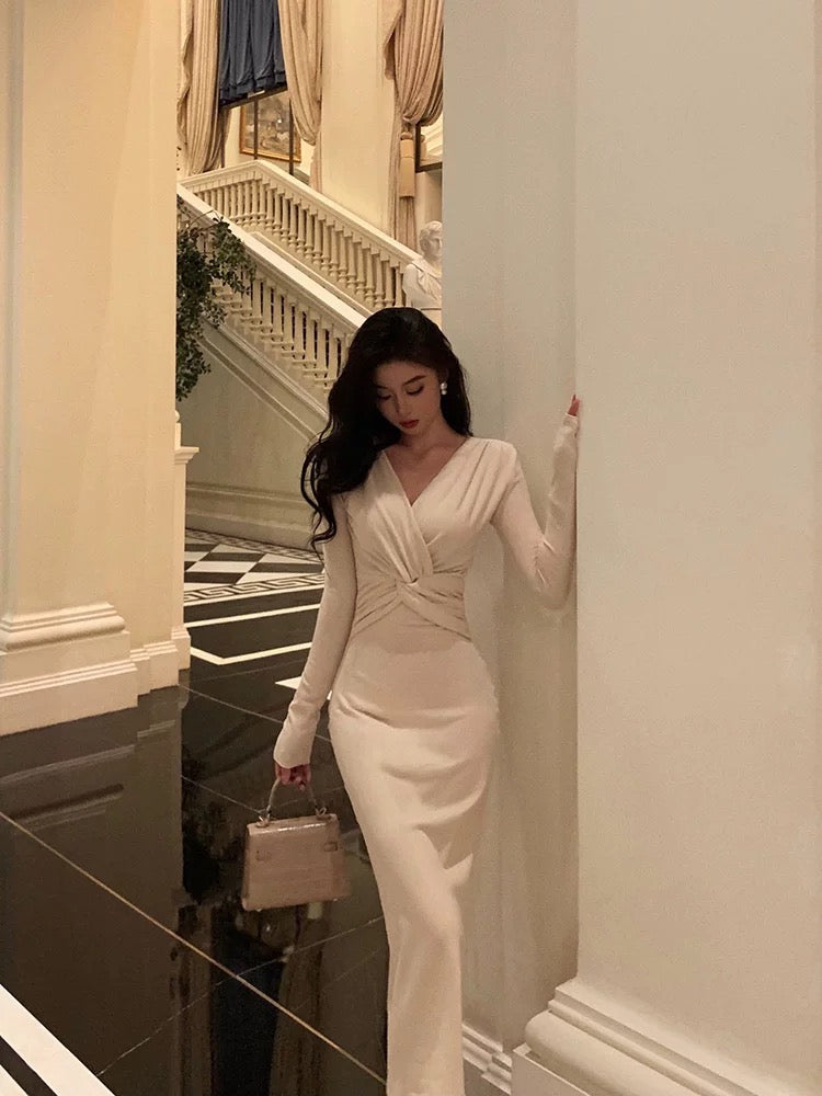 Classy Sheath V Neckline Prom Dresses Birthday Outfits Evening Gown