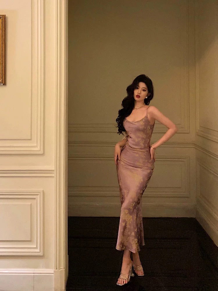 Classy Sheath Spaghetti Straps Lilac Prom Dresses Birthday Outfits Evening Gown