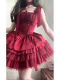 Sexy French Ball Gown Spaghetti Straps Holiday Dress Burgundy Birthday Dresses Birthday Outfits