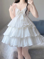 Sexy French Ball Gown Straps Holiday Dress White Short Birthday Dresses Birthday Outfits