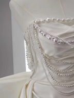 Elegant White Wedding Dresses With Train Mermaid Bridal Gowns