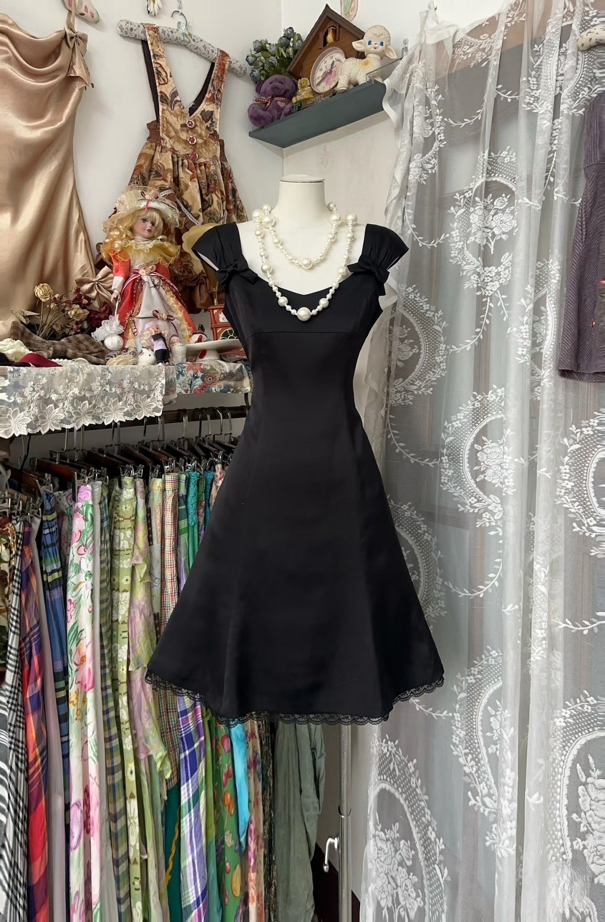 Vintage Fashion Ball Gown Black Short Length Homecoing Birthday Dress Cocktail Dresses