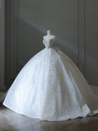 Timeless Ball Gown Sweetheart Neckline Sequin Sleeveless Wedding Dress Bridal Dresses