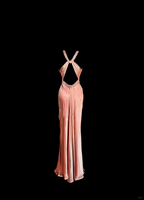 Vintage Mermaid V Neckline Pink Backless Long Prom Gown Fairy Prom Dresses