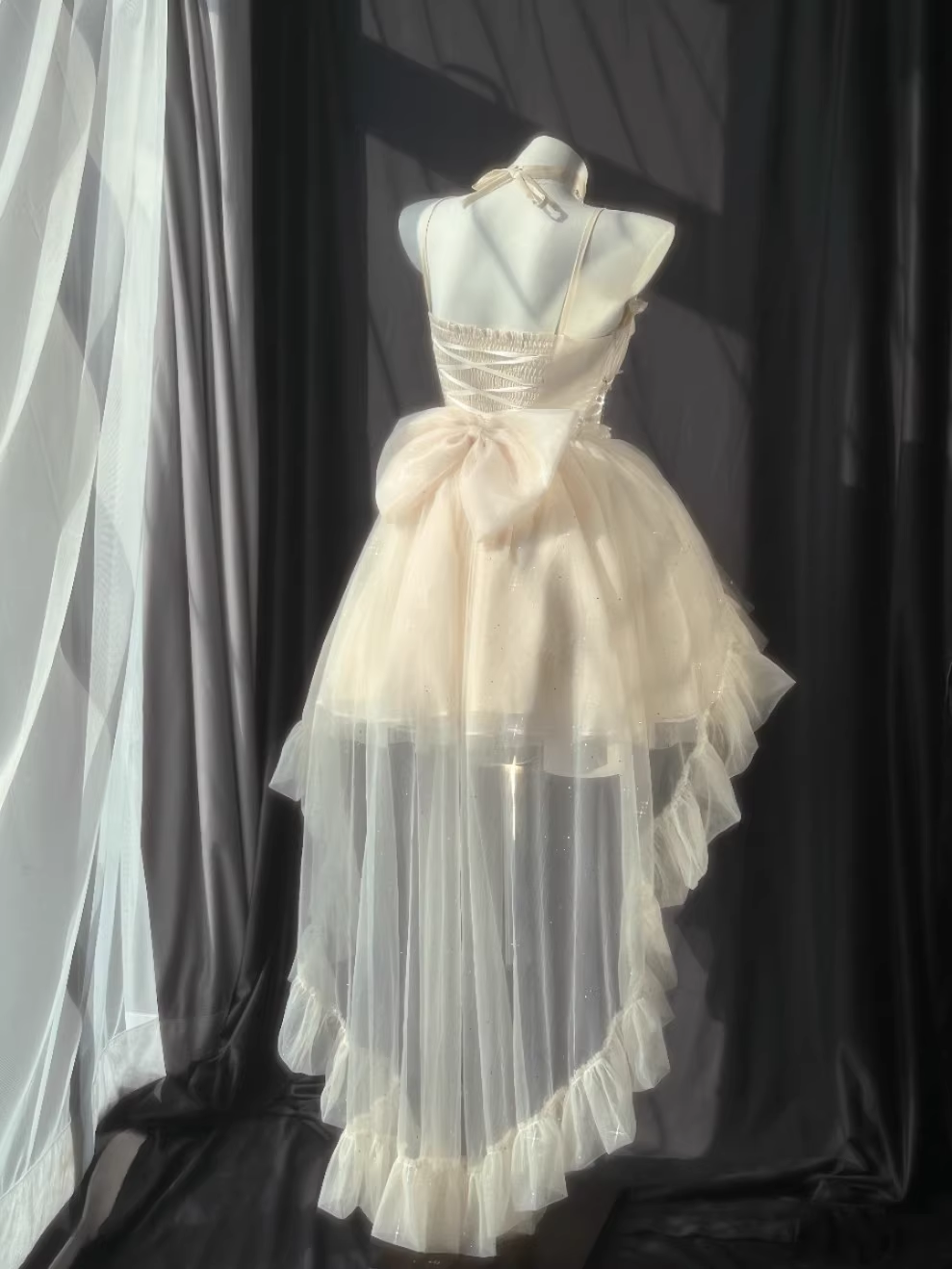 Retro Ball Gown Spaghetti Straps Ivory Homecoming Dresses Birthday Outfits