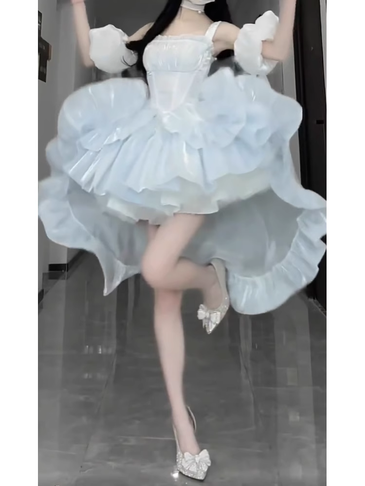 Retro Ball Gown Straps Short Cocktail Dresses Birthday Outfits