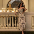 Elegant A Line Halter Floral Prom Dresses Birthday Outfits Evening Gown