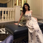 Elegant A Line Halter Floral Prom Dresses Birthday Outfits Evening Gown