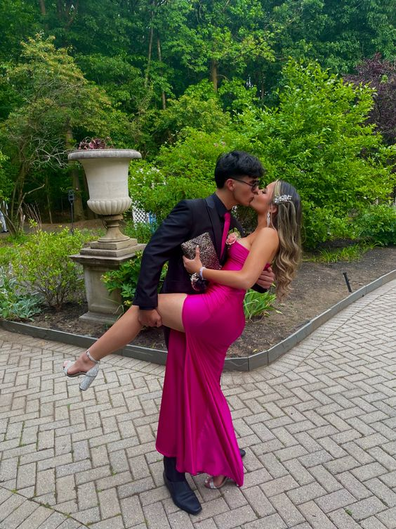 Elegant Sexy Sheath Prom Dress With Slit,Formal Gown cc1031