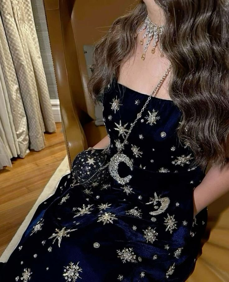 Gorgeous Navy Blue Velvet Beaded Mermaid Long Prom Dress Evening Dress SP1302