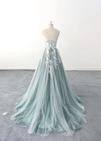 corset cutout sexy wedding dress,full length delicate dress Y3089