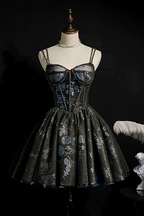 Gorgeous Sparkly Spaghetti Straps Short Homecoming Dress, Short Prom Gown  c2714