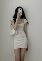 White Bodycon Dress Summer Dress, Sexy White Homecoming Dress Y1467