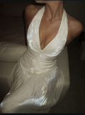 Sexy Halter V Neck Long Wedding Guest Dress Formal Birthday Party Dress SP1375