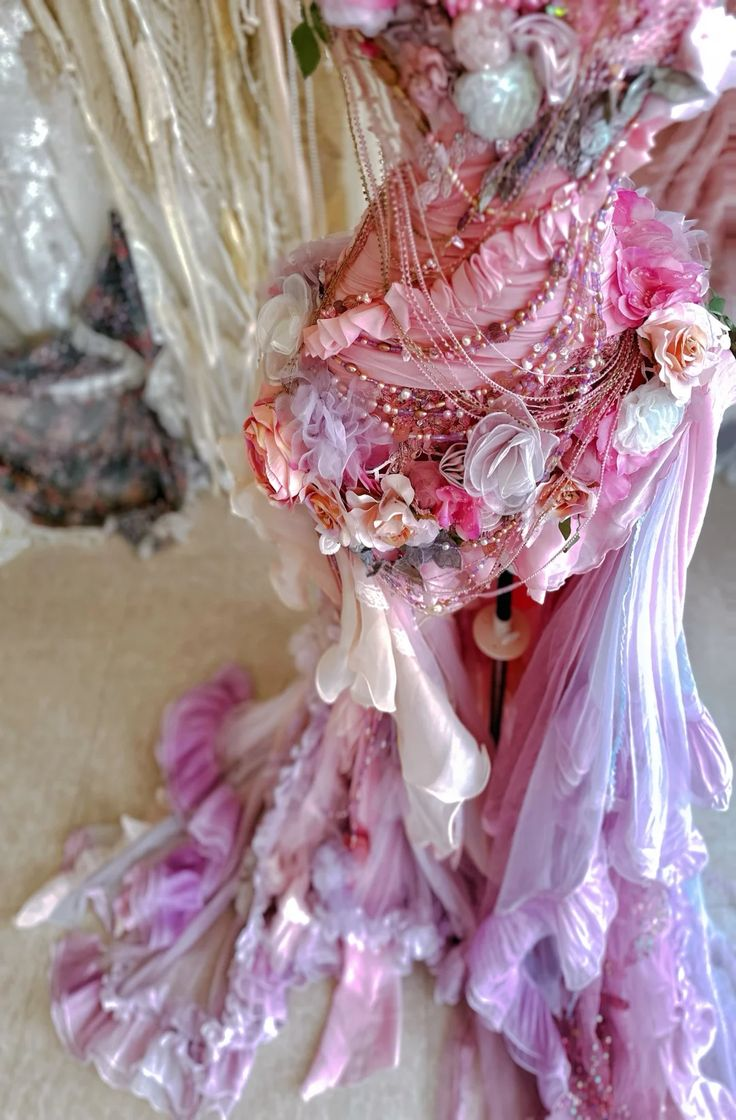Fairy Halter Tulle Appliques Beaded Pink Mermaid Evening Dress Formal Long Party Dress Prom Gown