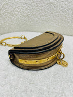 Chloe gold leather nile bracelet minaudiere crossbody bag