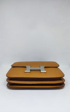 Hermès Constance 18 caramel Chevre leather with Palladium Hardware