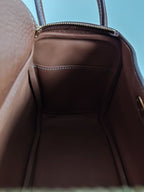 Hermès Gold Leather Lindy Mini Shoulder Bag