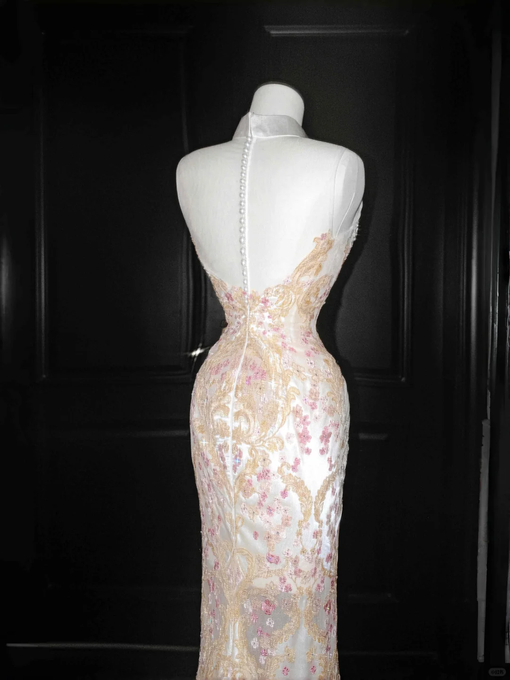 Classy Tulle Appliques Sequins Mermaid Prom Dress,Slit Formal Evening Dress Y8661