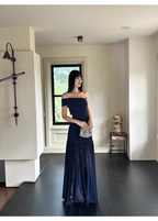 Sexy Halter V Neck White A Line Long Party Dress Formal Evening Gown