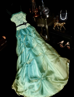Unique Mint Green Spaghetti Straps Tulle Satin Pleated Mermaid Long Party Dress Birthday Prom Gown SP1415