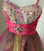 Unique Spaghetti Straps Tulle Sequin Homecoming Dress Cocktail Dress Y9053