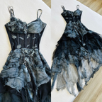 Beautiful Spaghetti Straps Chiffon Beaded Long Party Dress Formal Evening Dress Y9733