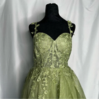Vintage Green Tulle Appliques Short Homecoming Dress Cocktail Dressv Y9698