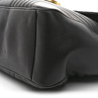 Calfskin Matelasse Maxi GG Marmont Top Handle Shoulder Bag Black