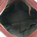 Balenciaga Burgundy Leather Small Metallic Edge City Bag