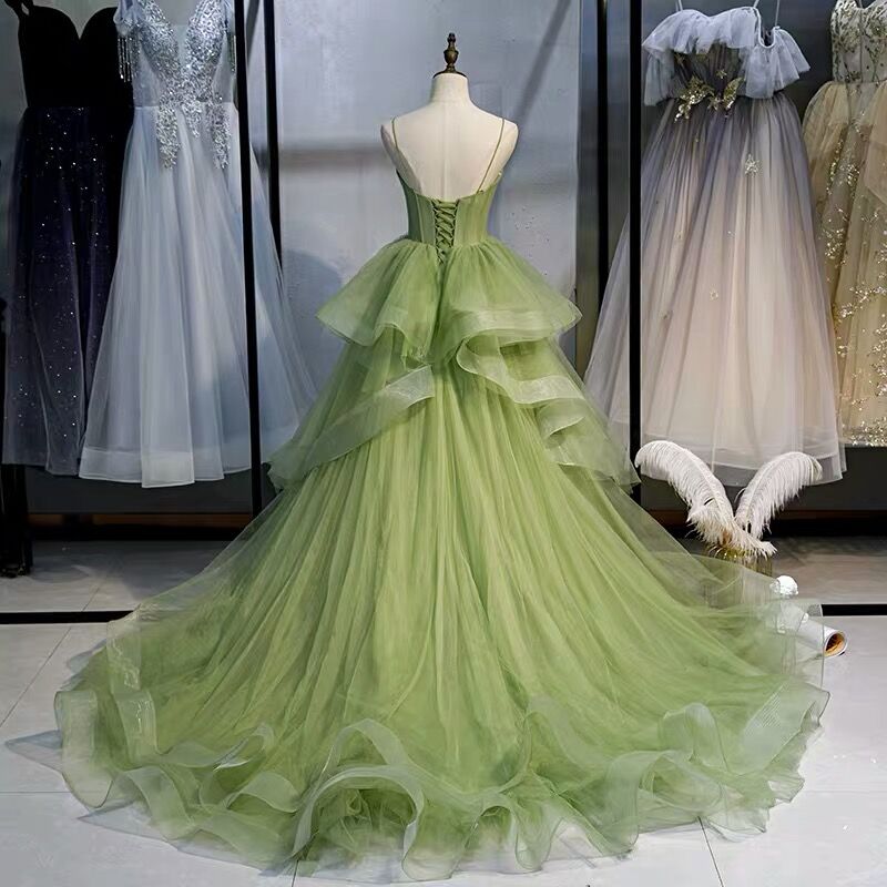 Ball Gowns, Green Prom Dress Vintage Prom Dresses