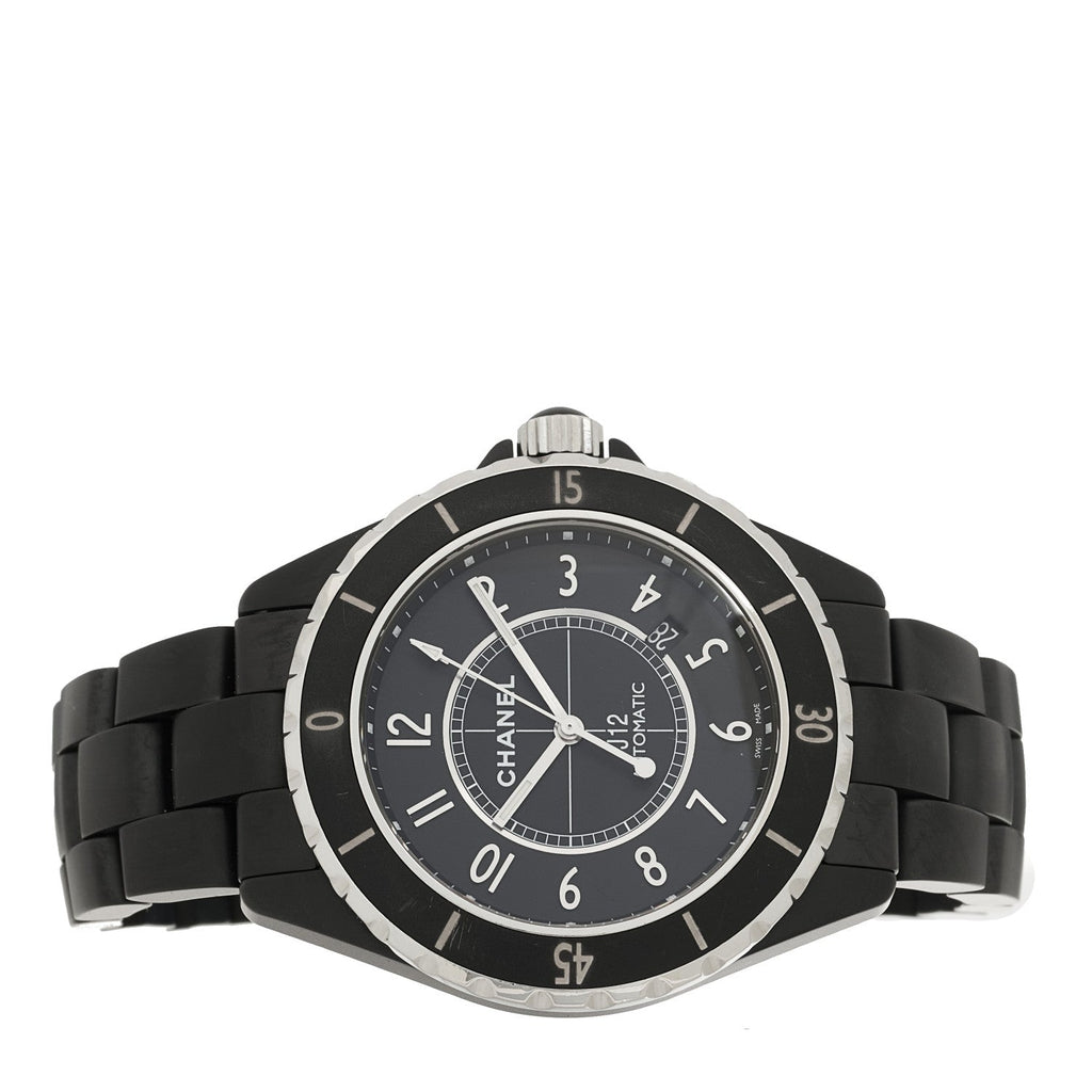 Stainless Steel Matte Ceramic 41mm J12 Automatic Watch Black
