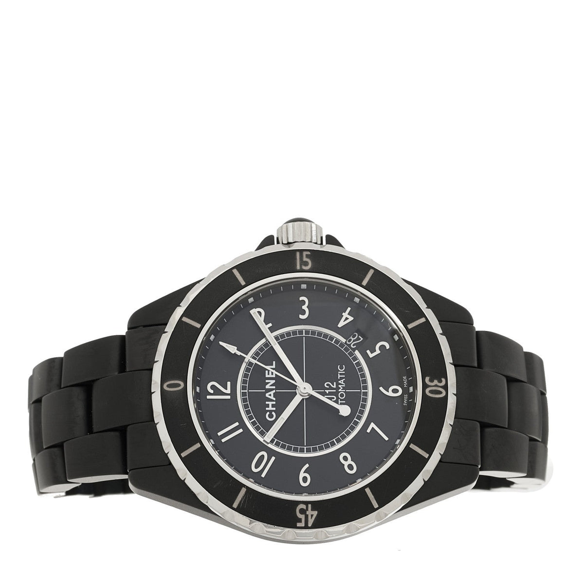 Stainless Steel Matte Ceramic 41mm J12 Automatic Watch Black