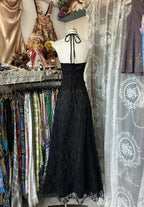 Black Halter V Neck Long Prom Dresses,Long Prom Gown