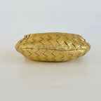 Bottega Veneta Metallic Gold Intrecciato Leather Mini BV Jodie Bag