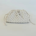 Bottega Veneta White Intrecciato Leather Mini The Pouch Bag