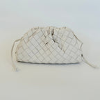 Bottega Veneta White Intrecciato Leather Mini The Pouch Bag