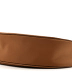 Re-Nylon Saffiano Demi-lune Shoulder Bag Brown