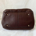 Carolina Herrera Brown Monogram leather Audrey Medium bag