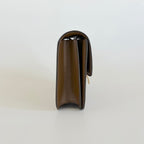 Celine brown leather teen box bag with detachable strap